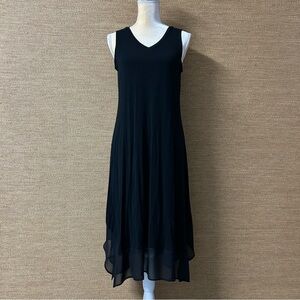 LOGO by Lori Goldstein Dress Women’s Small Black Chiffon Hem